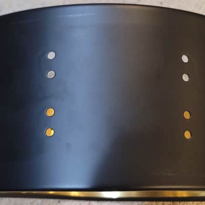 Pearl Matt Halpern MH1460/B 14x6 1.5mm Brass Snare Drum SHELL ONLY Black image 4