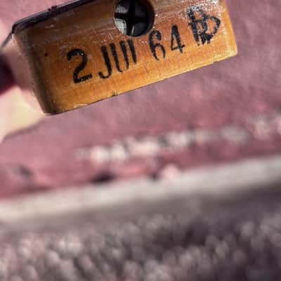 Fender Stratocaster 1964 – Original Pre-CBS BODY & NECK – Brazilian Rosewood / Clay Dots image 5