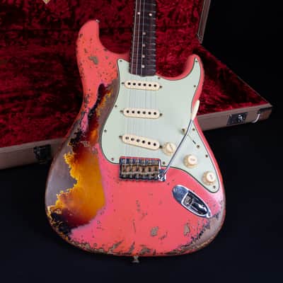 Fender Custom Shop Ltd. 60/63 Stratocaster NEW - Fiesta Red over Sunburst Heavy Relic image 20