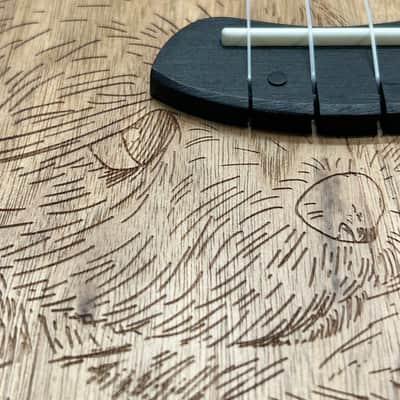LAILA UFG2311C DOG concert ukulele with dog engraving + cover image 6