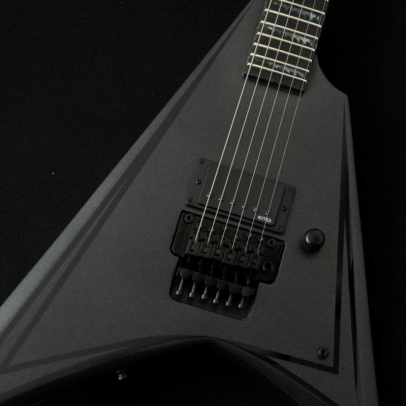 ESP EDWARDS E-ALEXI BLACKY w/ESP GB-30V -Metallic Black Satin with Gloss Black Pinstripe- 2025 #ED9040253 [Made in Japan][Children of Bodom Alexi Laiho] image 1