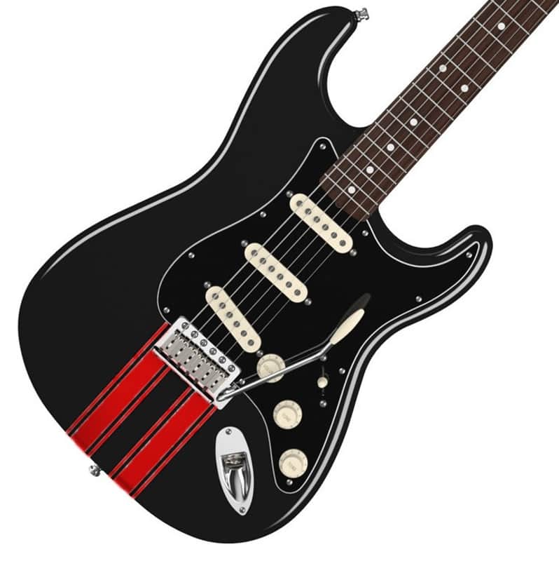 Double Racing Stripes Red Sticker Vinyl Guitar & Bass image 1