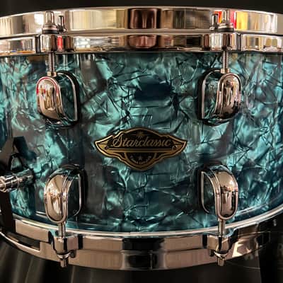 Tama Starclassic Performer  Walnut/ Birch 6.5x14 Snare Drum - Turquois pearl image 2