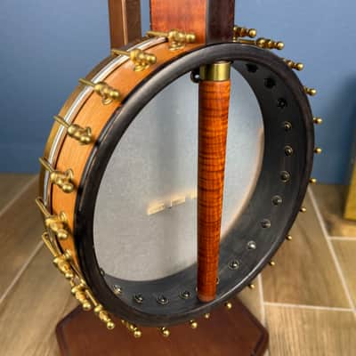 Starr Limited Edition 11" Cherry Rolled Brass Tone Ring 5-String Openback Banjo - Satin image 5