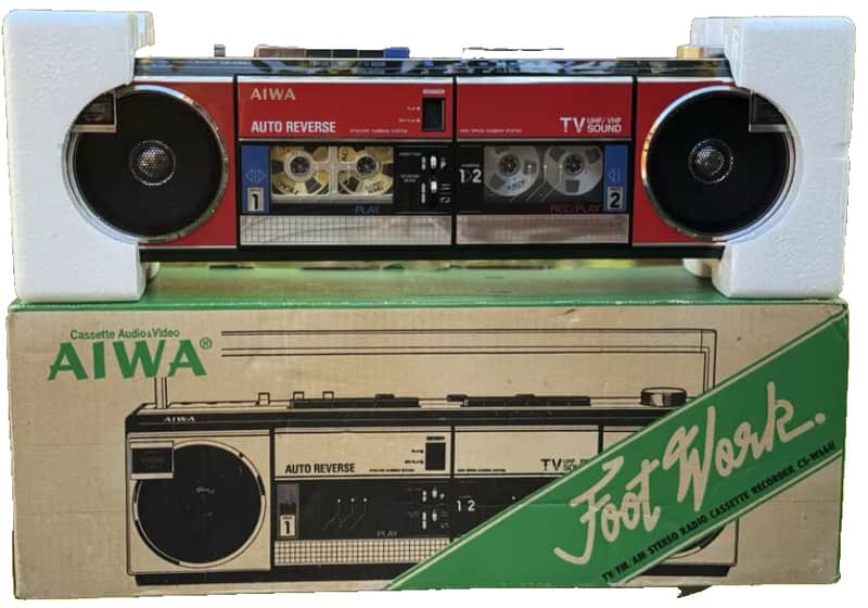 AIWA CS-W66U 👉MINT Rare Vintage Cassette Deck Boombox  Japan Serviced Warranty MINT image 1