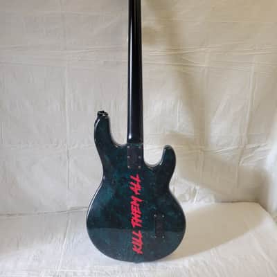 Ernie Ball Music Man Stingray 2017 - Stealth Black / Custom Jason Voorhees Paintjob image 23