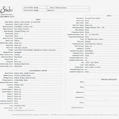Suhr Modern Quilt Maple & Black Limba - Honey Burst #83100 image 16