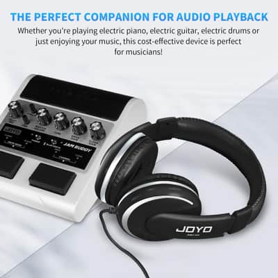 JOYO JMH-04 Over Ear Headphones Wired Studio Headphones with 1/4 to 3.5mm Jack for Guitar Amplifier Keyboard Recording Podcast DJ Laptop Computer image 5