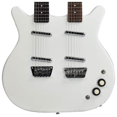 Danelectro Doubleneck Vintage Reissue 6/12-String Guitar - White Pearl image 1