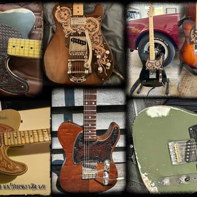 Custom Tooled Leather Pickguard fits Gibson SG image 5
