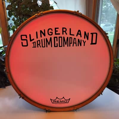 Slingerland No 608 10X28 Parade King 3 Ply Mahogany Scotch Separate Tension Bass Drum 1956 - Mahogany image 4