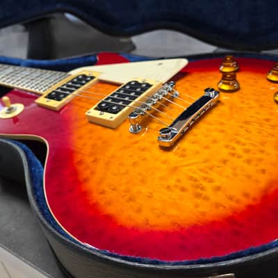 1994 Epiphone Les Paul Standard Birdseye Figured Top Korean Samick Long-Tenon MIK Korea Vintage 90s 1990's Gibson Truss Rod Cover image 1