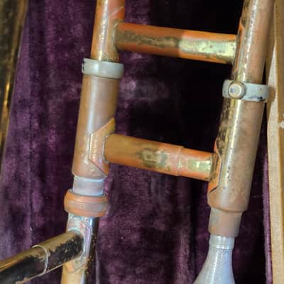 F.E. Olds Ambassador Los Angelos Model Trombone w Mouthpiece 1955 image 7