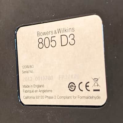 Bowers & Wilkins B&W 805 D3 Bookshelf Speakers (Pair) In Gloss Black Mint with boxes image 15