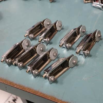 Vintage Rogers Beavertail Bass Drum Lug, Ohio-era Cast Body, Set of 8 image 7