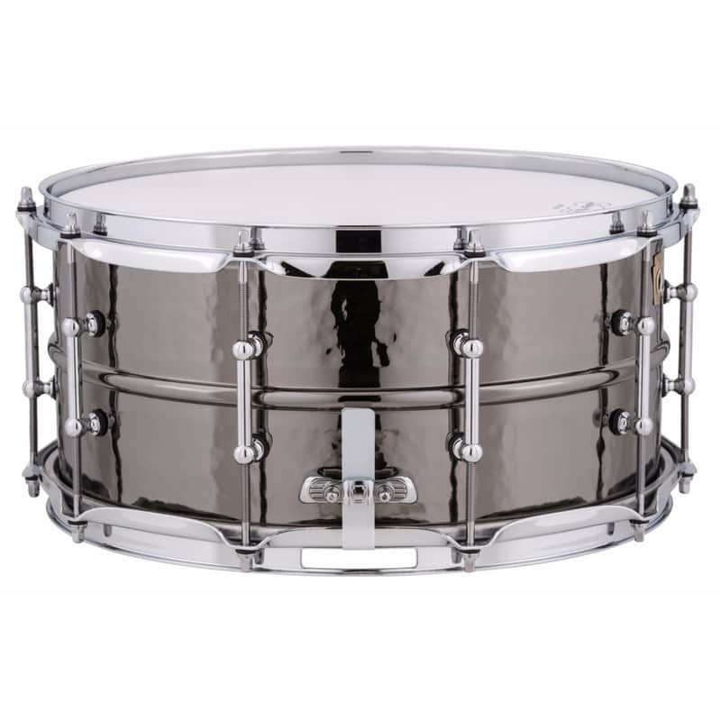Ludwig LB417KT Hammered Black Beauty 6.5x14" Brass Snare Drum with Tube Lugs image 2