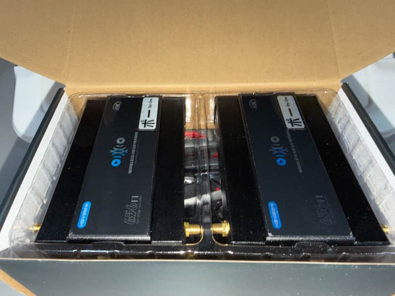 ShueOne HSV812W Mirabox HDMI Wireless Extender Transmitter/Receiver Kit 5.8Ghz 1080p 656ft Range image 1