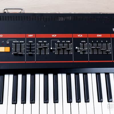 1983 Roland Juno-60 Vintage Analog Synthesizer Keyboard w/ Case, Serviced image 5
