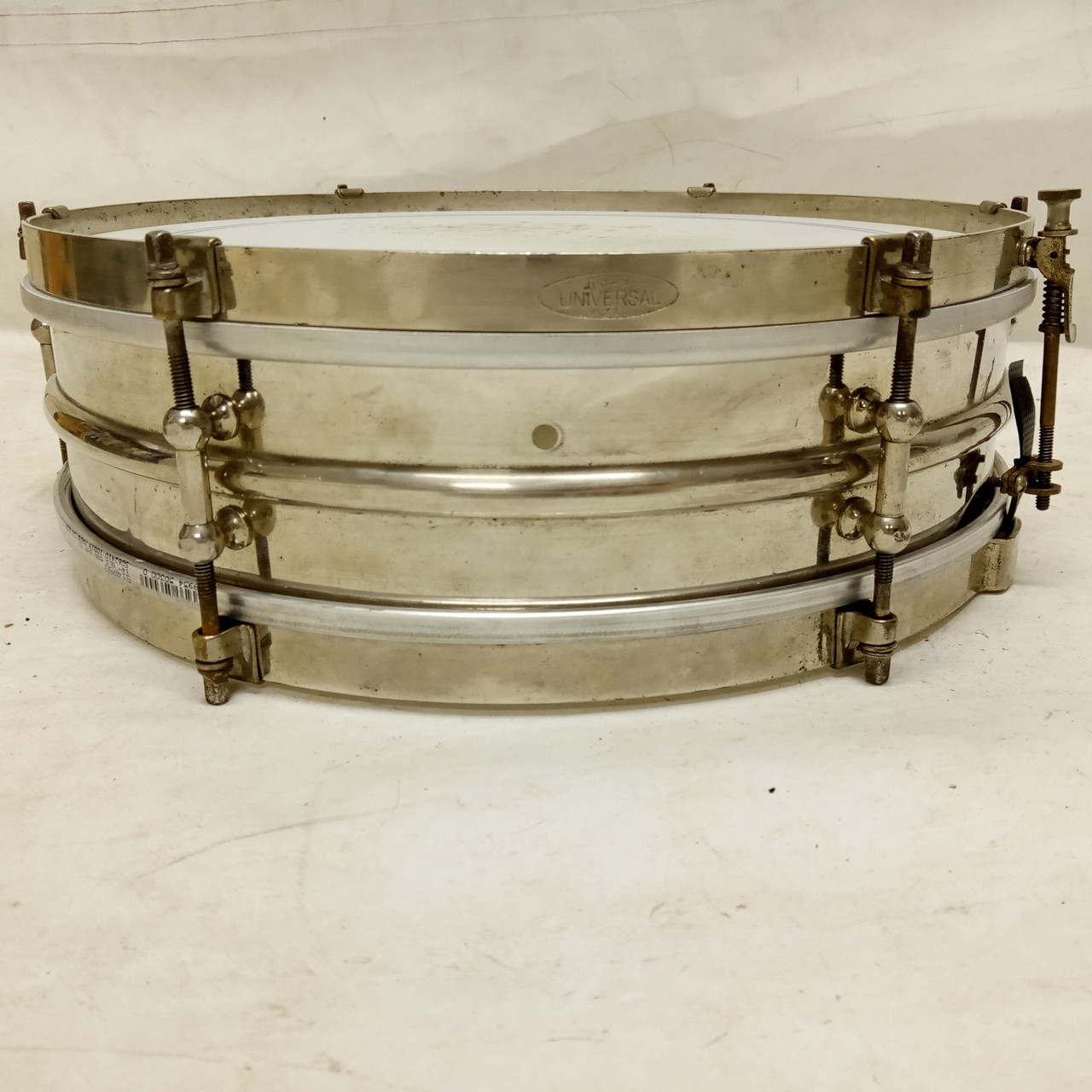 Ludwig 4x14"Heavy 2-Piece Brass Snare Drum Vintage 10s NOB Dance Model Universal — main photograph