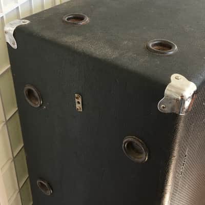 Vintage 1975 Ampeg V-4 Model SPV400 4x12 Speaker Cabinet Black Tolex Made in USA Eminence image 4