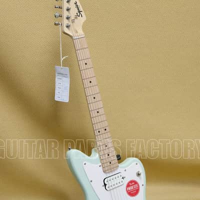 037-0125-557 Squier by Fender Mini Jazzmaster HH Electric Guitar Maple Neck Surf Green image 2