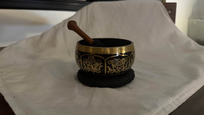 Meinl SB-OR-400 Sonic Energy Ornamental Singing Bowl with Mallet 2010s - Black image 1