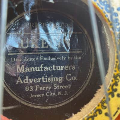 Manufacturers Advertising Co.- Ukelin- 1925- Tobacco Burst w/ Bows & Case image 4