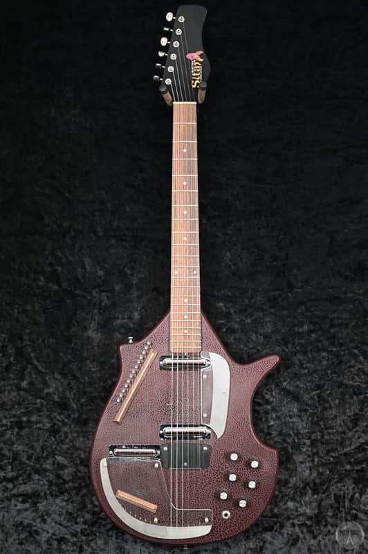 Jerry Jones Master Electric Sitar from the early 90s in Crackle Red/Black with Hardcase image 1