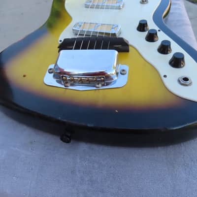 HARMONY 1966 BOBCAT H-15 SILHOUETTE 2 PICKUP DEARMOND GOLD FOIL CLEAN! ORIGINAL! image 5
