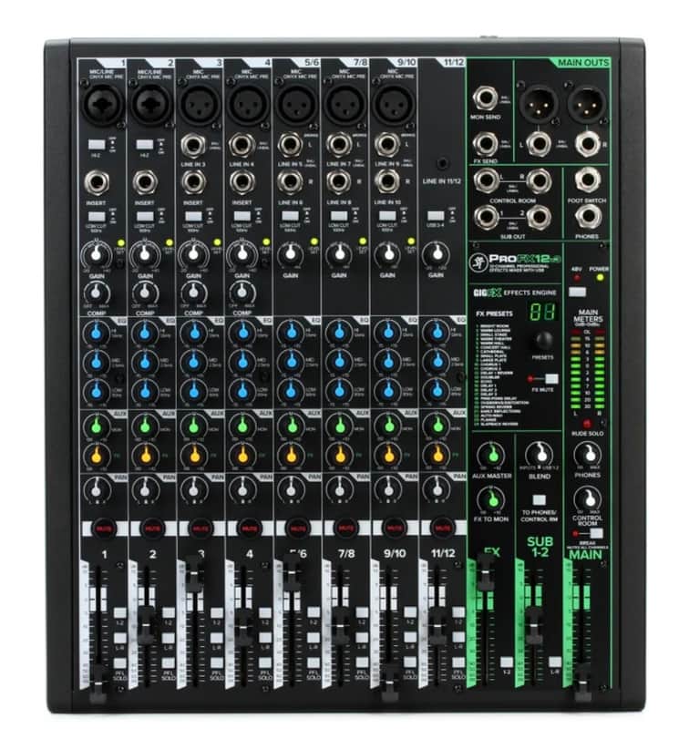 Mackie ProFX12v3 12-Channel Effects Mixer 2020 - Present - Dark Gray image 1