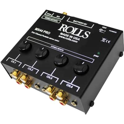 Rolls MX44 PRO 4-Channel Stereo RCA & 1/8" Mixer image 2