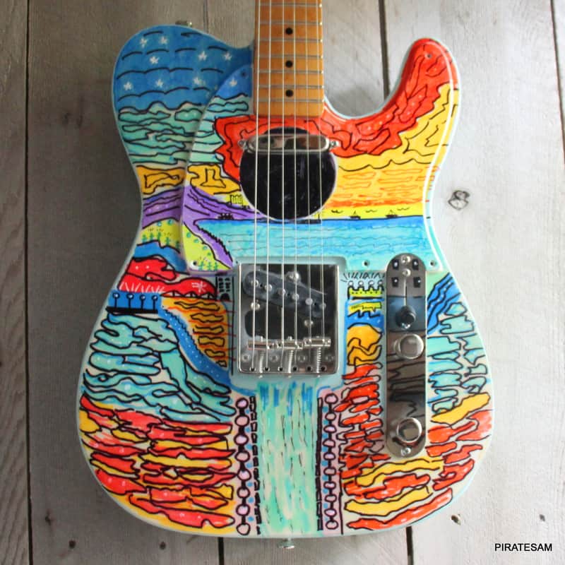 Squier Classic Vibe '50s Custom Art Telecaster " Water Werks 5 " image 1