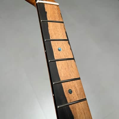 AAAAA Tele Ebony Fretboard Roasted flame Maple Electric Guitar Neck Radius 12inch Round stainless steel 22 frets hole 10mm Radius: 12 inches image 4