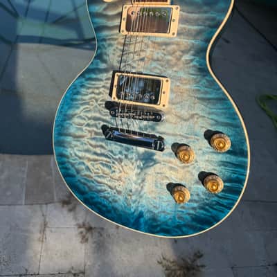 2018 Gibson Les Paul Standard Premium Quilt Ocean Water Perimeter AAA + OHSC image 20