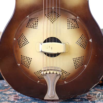 All Original 1931 National Triolian Resonator Guitar with Bull's Head Case image 6