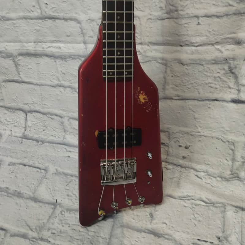 Hondo Alien Headless Bass 80s 4 String Bass Guitar  - AS IS image 1