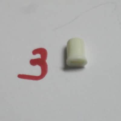 FIVE USED Slider CAPS for GE7 Equalizer or GE7B Bass Equalizer [all caps have visible cracks: 3 caps have hair-line cracks / one cap slightly wider crack(s) / one cap has bigger gap-crack(s)] AS IS & 1 new grommet image 16