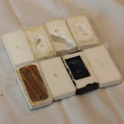 Italian Accordion Part - Set of 8 White Labeled Treble Register Switches image 2