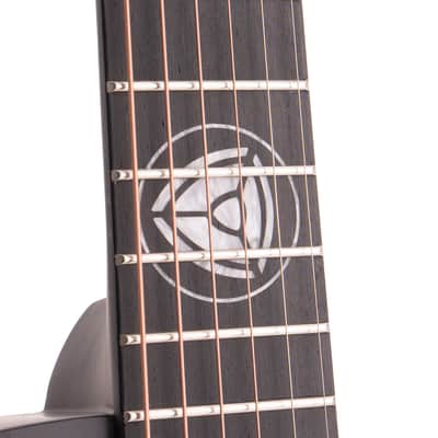Lindo Neptune V3 Electro Acoustic Guitar with Sapele Back and Sides / Mahogany Neck / Spruce Top / Luminlay Side Dots / Planet Core 12th Fret Inlay - Matte Black (Nylon Strings) image 8
