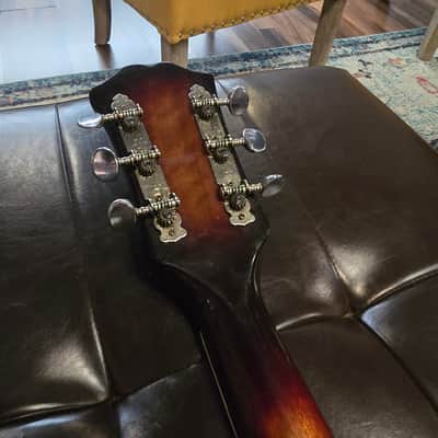 Early 1970's Univox MIJ Dreadnaught - Flame Maple Sunburst - Sold Woods - w/OHSC image 14
