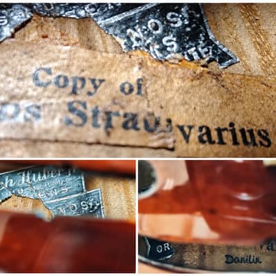 1965 Austrian 7/8 Stradivarius Model Violin - Restored by Roman Danilin image 10
