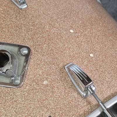 Used Vintage Ludwig 3pc Drum Set Champagne Sparkle - Good image 7