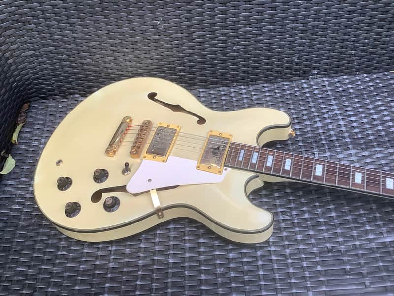 Aria Pro 2 TA-60 / Vintage Japan 335 model TA 60 / sparkling white/cream colour image 1