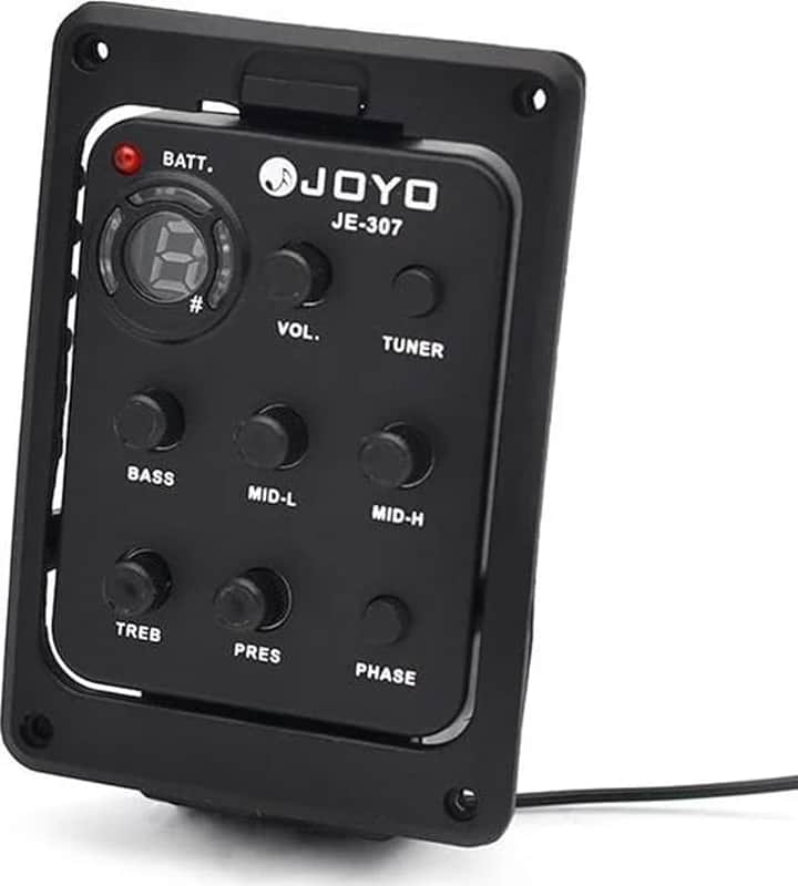 JOYO JE-307 5-Band EQ Equalizer Acoustic Guitar Piezo Pickup Preamp Tuner System with LCD Display image 1
