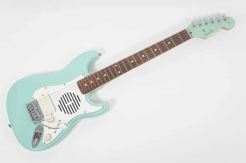 [SALE Ends June 30] Fender Japan ST-CHAMP 10 Mini Stratocaster Sonic Blue Built-in Speaker OverDrive RARE Color image 1