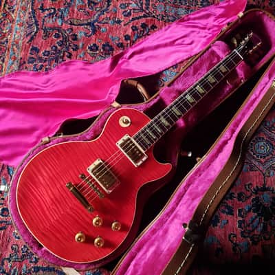 1996 Limited Edition Factory Aniline Dye Top Gibson Les Paul Classic Premium Plus, Trans Red OHSC, r0 killer! image 3