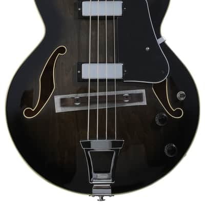Ibanez Artcore AFB200 Hollowbody Bass Guitar - Transparent Black Sunburst image 2