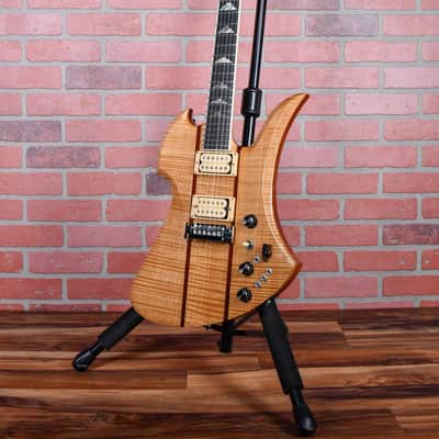 B.C.Rich USA Mockingbird Supreme Flame Maple Top Transparent Natural 1999 w/OHSC image 3