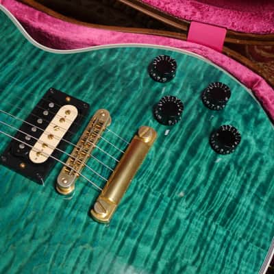 Gibson Custom Les Paul Custom Figured Hand Selected Top 2016 - Aqua Blue image 12