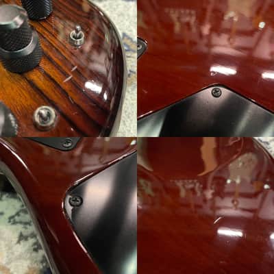 Miura Guitars U.S.A. MB-R 6st Cocopolo Top / Ash Body / Ebony Fingerboard  6 strings Hi-end Bass guitar image 12
